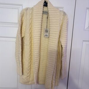 Saachi Cream Open Front Cardigan